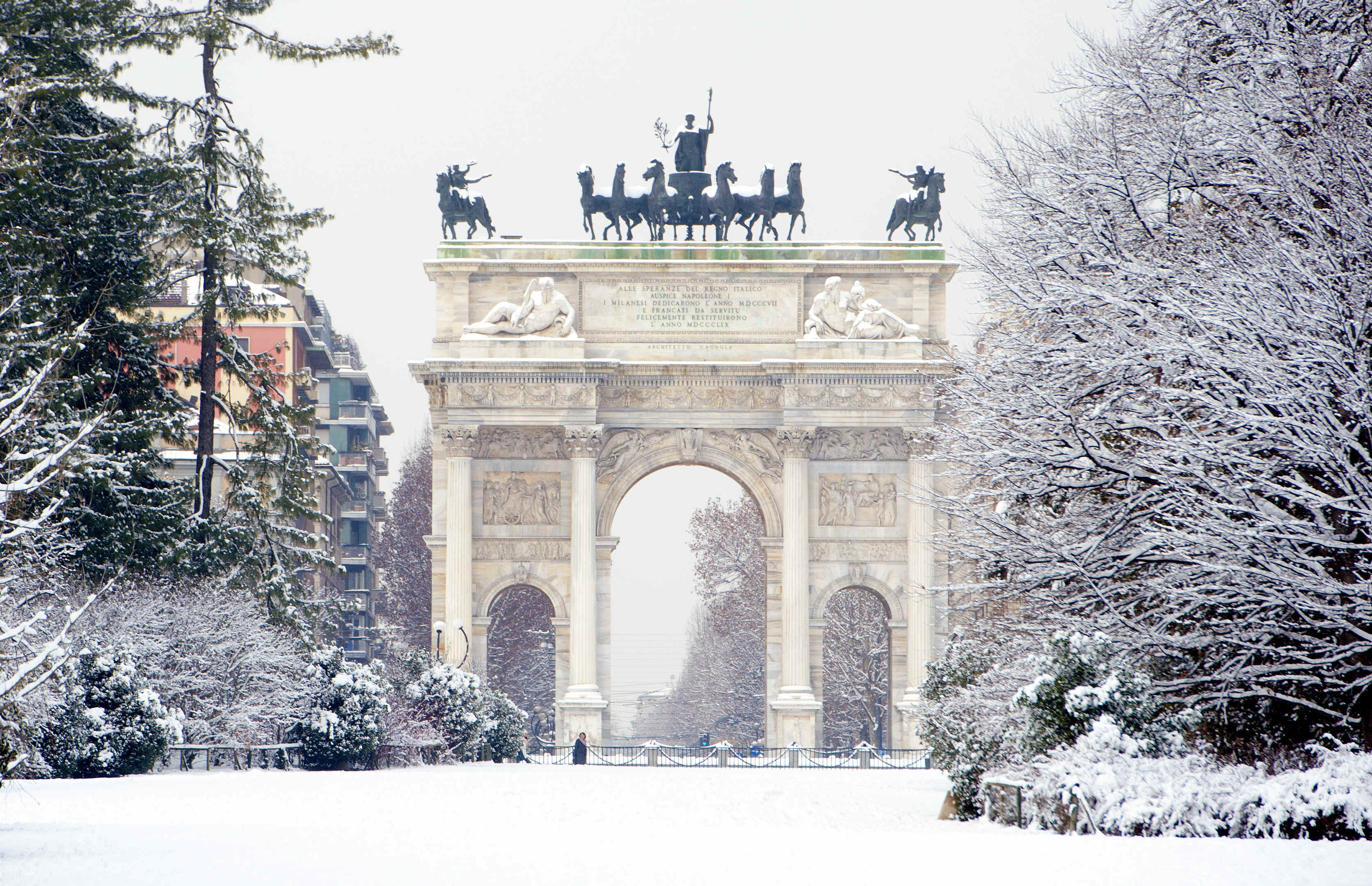 Visit Milan in the wintertime.