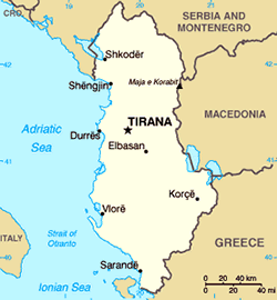 Albanian map