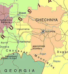 Chechnya map