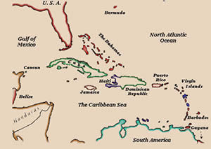 Caribbean Map