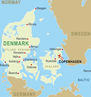 Denmark map