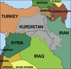 Kurdistan map