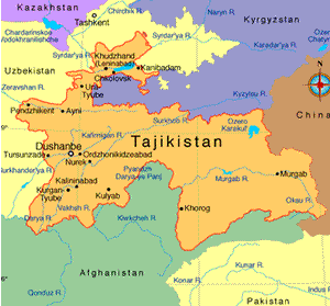 Tajikistan map