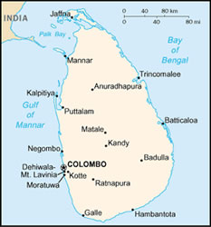 SriLanka map