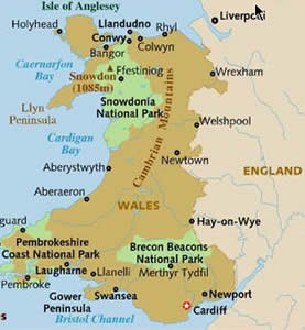 Wales map