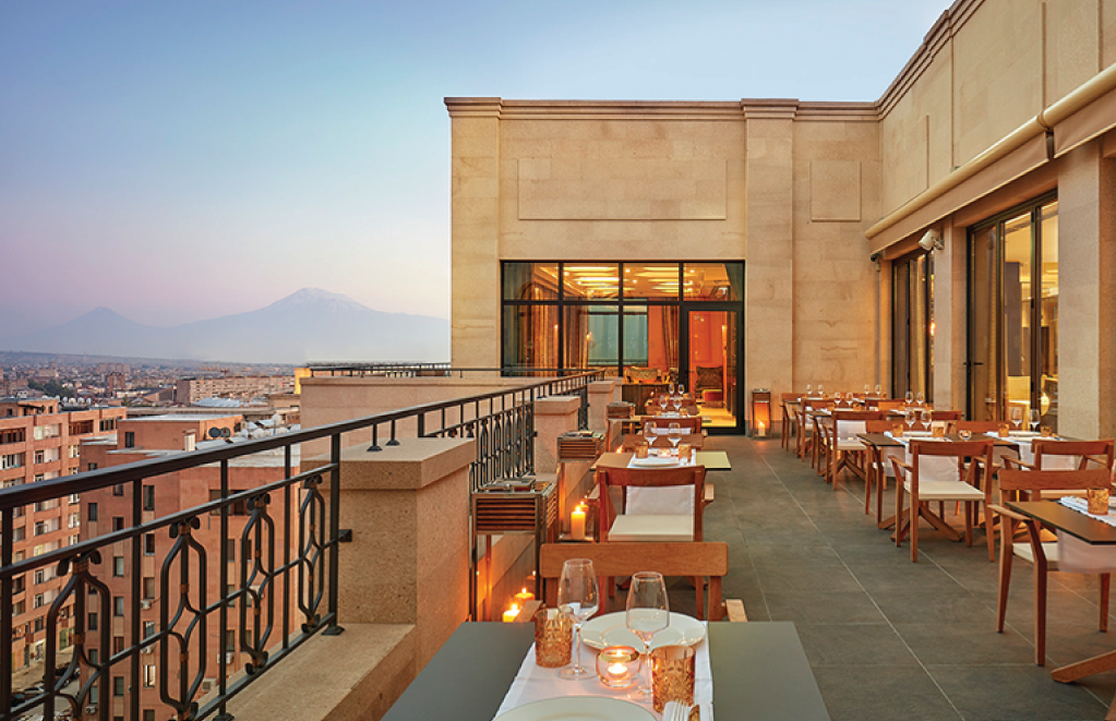 Open-air cafe in Yerevan